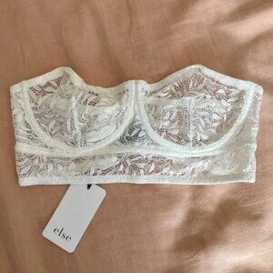 NWT - ELSE Acacia Collection strapless white bra with removable straps
